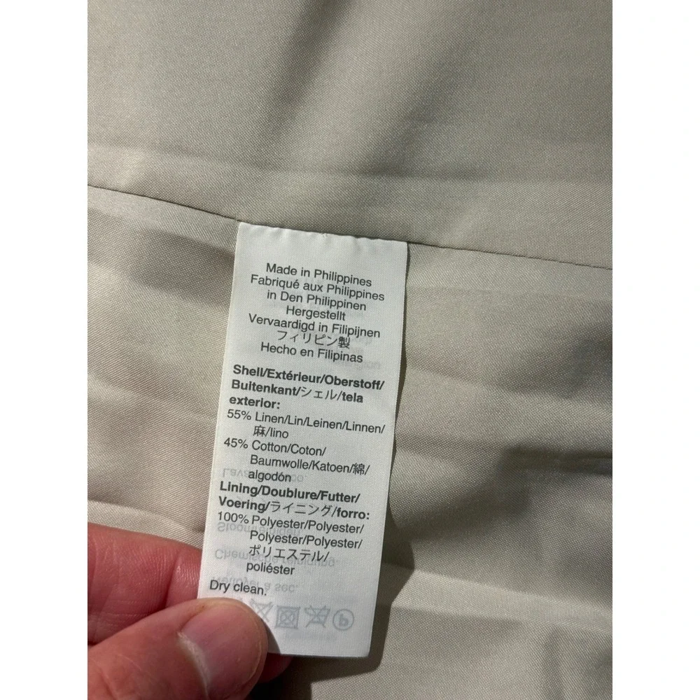 J.Crew Womens Crosshatch linen-cotton Holland blazer AL221 Size 4
